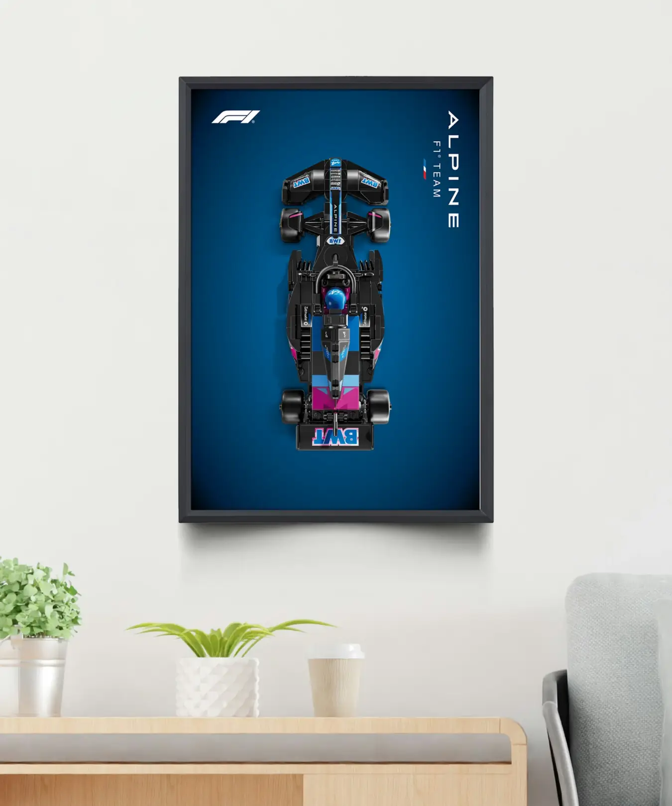 21x30 cm (A4) Wall Display Frame For LEGO® Speed Champions | BWT Alpine F1® 77248