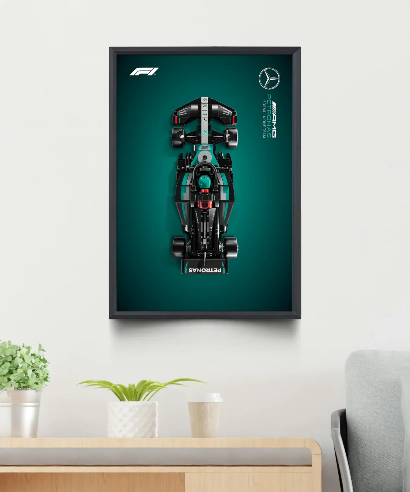 21x30 cm (A4) Wall Display Frame For LEGO® Speed Champions | Mercedes AMG F1® 77244