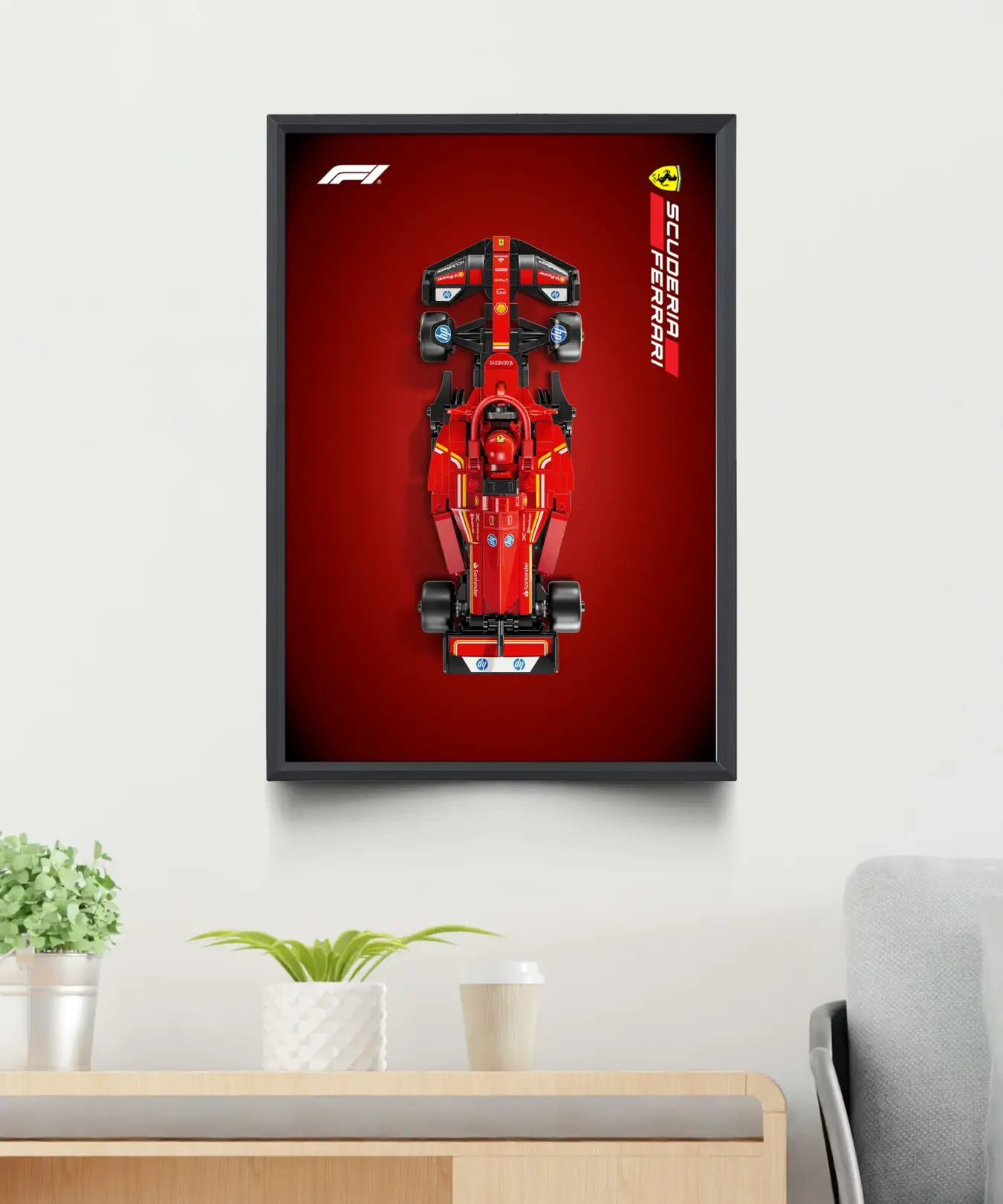 21x30 cm (A4) Wall Display Frame For LEGO® Speed Champions | Ferrari SF F1® 77242