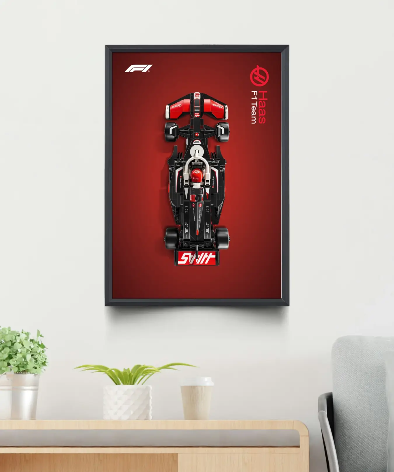 21x30 cm (A4) Wall Display Frame For LEGO® Speed Champions | MoneyGram Haas F1® 77250