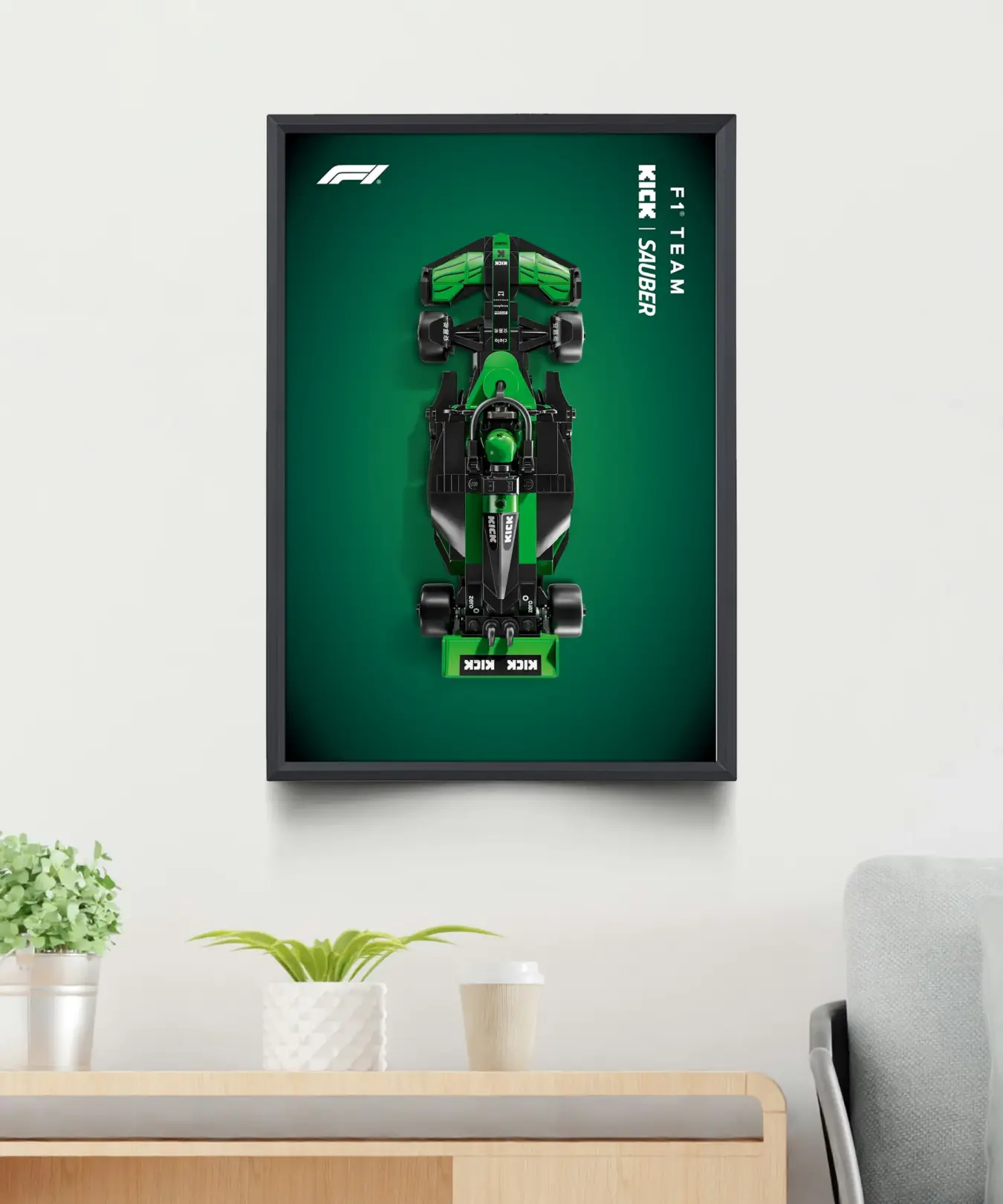21x30 cm (A4) Wall Display Frame For LEGO® Speed Champions | KICK Sauber F1® 77247